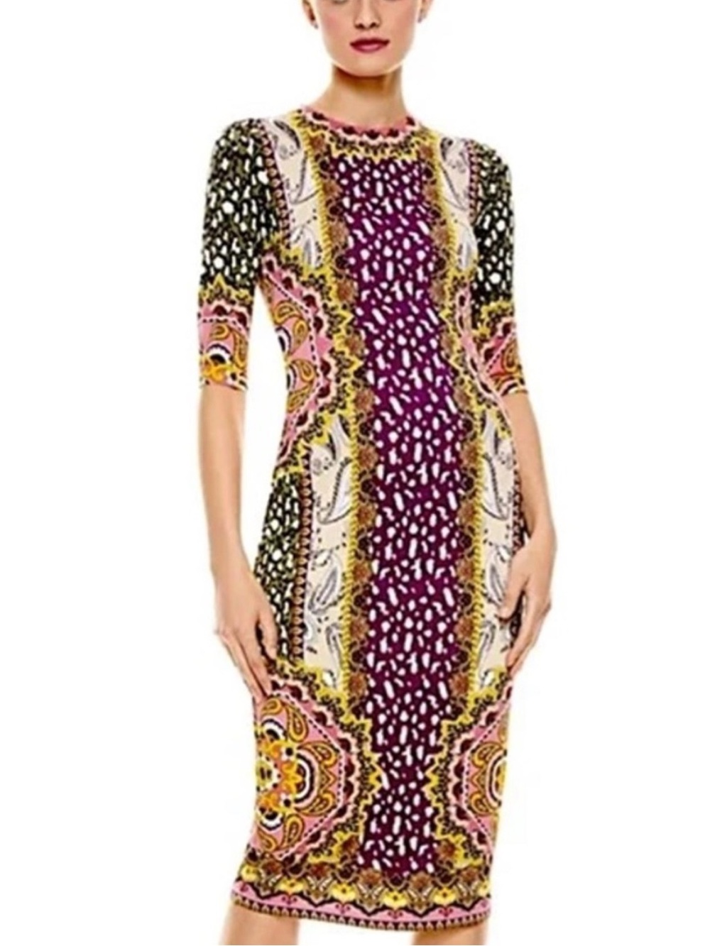 Alice + Olivia Delora Dress Midi Size 6 57340